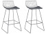 Inny kolor wybarwienia: 2 krzesła barowe kuchenne metalowe srebrny
