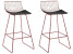 Inny kolor wybarwienia: 2 krzesła barowe kuchenne metalowe złoty róż