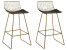 Inny kolor wybarwienia: 2 krzesła barowe kuchenne metalowe złote