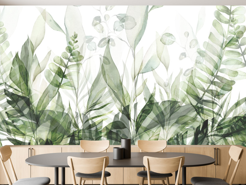 Fototapeta Zielone Liście Tropikalne do Salonu i Sypialni 100x70cm, 6873976