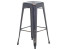 Zestaw 2 stołków barowych metalowy 76 cm czarno-złoty, 687472