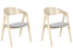 Produkt: Zestaw 2 krzeseł do jadalni jasne drewno z szarym
