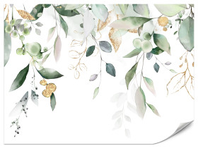 Produkt: Fototapeta Akwarelowe Liście Eukaliptusa do Salonu i Sypialni 450x315cm