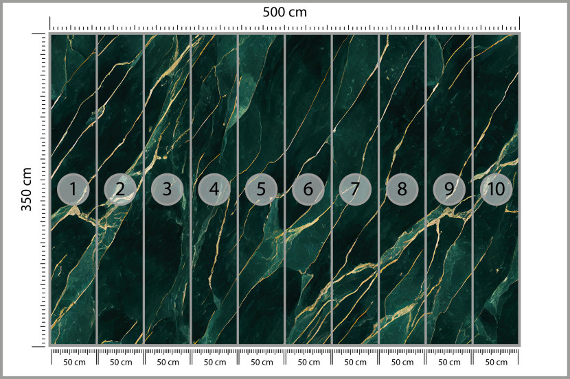 Fototapeta Zielony Marmur do Salonu i Sypialni 500x350cm, 6904809