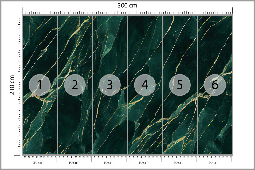 Fototapeta Zielony Marmur do Salonu i Sypialni 300x210cm, 6904877