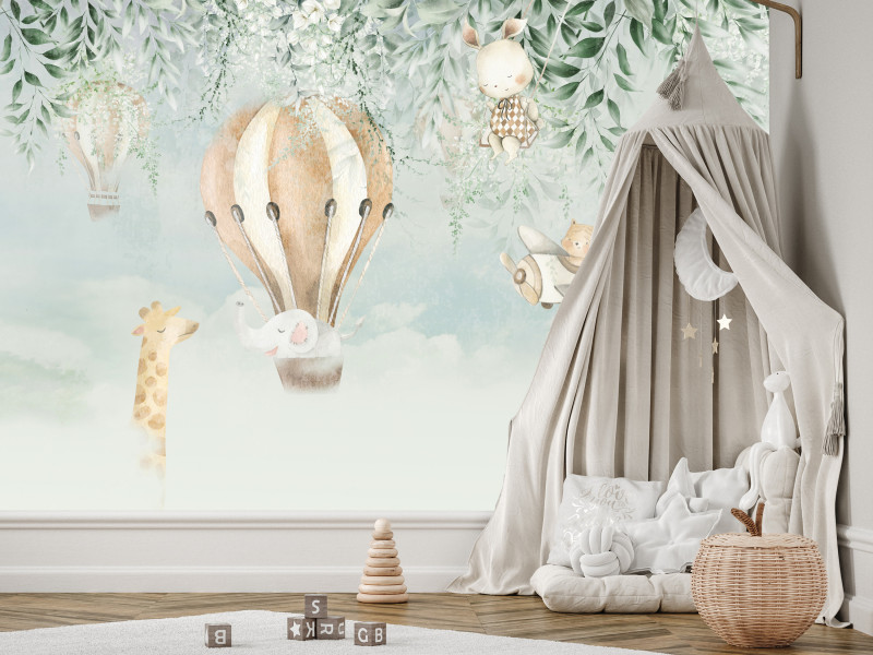 Fototapeta Zwierzątka i Balony Dla Dzieci 350x256cm, 6909873