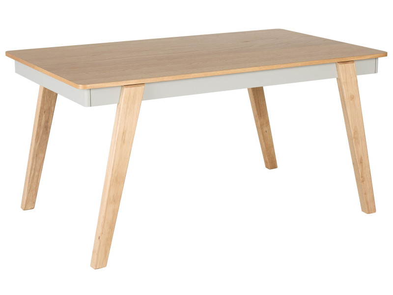 Stół do jadalni 150 x 90 cm jasne drewno z szarym PHOLA, 691117