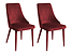 Produkt: zestaw 2 krzeseł Alvar (nogi tapicerowane) welurowe bordowe