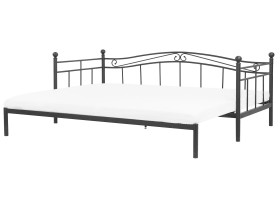 Łóżko metalowe wysuwane 80x200 czarne
