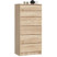 Komoda do sypialni, 6 szuflad, STILO, 60x40x130 cm, dąb sonoma | TYLETEGOTU, 6918504