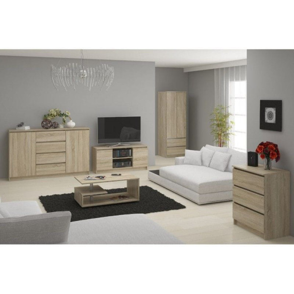 Komoda do sypialni, 6 szuflad, STILO, 60x40x130 cm, dąb sonoma | TYLETEGOTU, 6918508