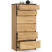 Komoda do sypialni, 6 szuflad, STILO, 60x40x130 cm, dąb craft | TYLETEGOTU, 6918949