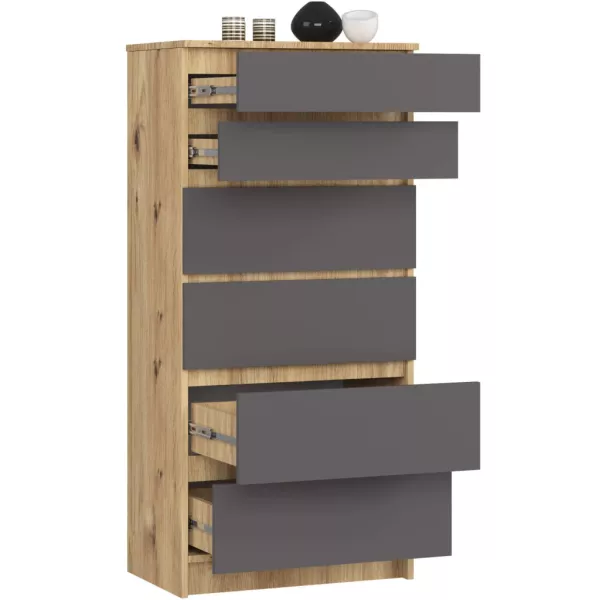 Komoda do sypialni, szuflady, STILO, 60x40x130, artisan | TYLETEGOTU, 6918990