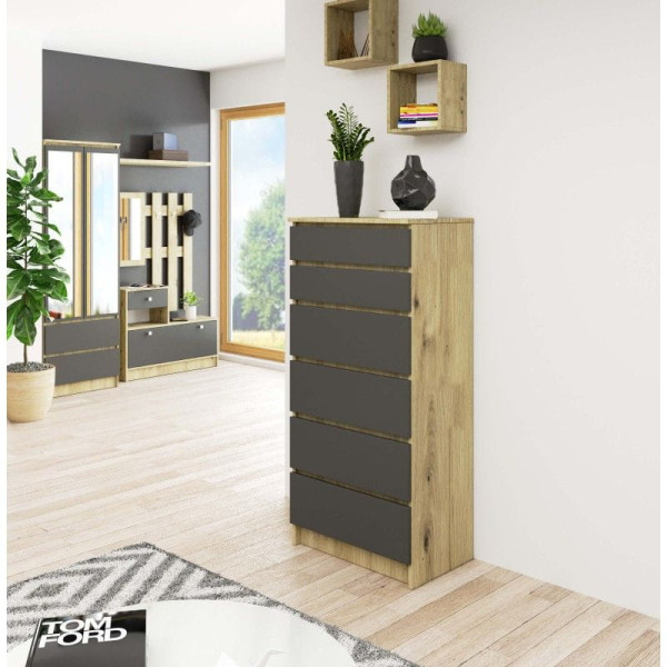 Komoda do sypialni, szuflady, STILO, 60x40x130, artisan | TYLETEGOTU, 6918991