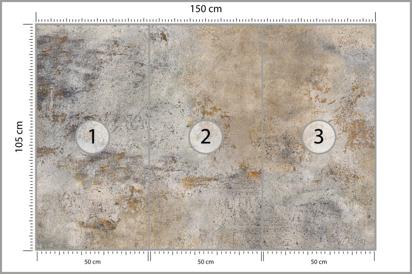 Fototapeta Szaro Rdzawy Beton do Salonu i Sypialni 150x105cm, 6920483
