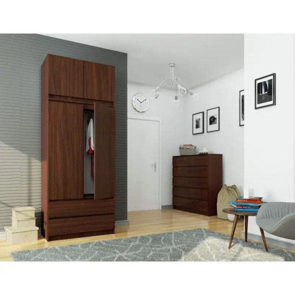 Nadstawka na szafę, DORMI, 90x51x55 cm, wenge, mat | TYLETEGOTU, 6920846