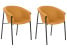 Inny kolor wybarwienia: Zestaw krzeseł obiadowych tapicerowane pomarańczowe
