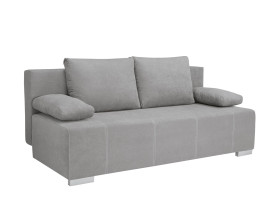 sofa trzyosobowa Street IV LUX 3DL rozkładana z pojemnikiem welurowa szara