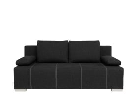 sofa trzyosobowa Street IV LUX 3DL rozkładana z pojemnikiem czarna