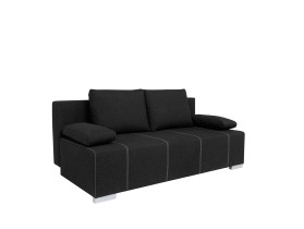 sofa trzyosobowa Street IV LUX 3DL rozkładana z pojemnikiem czarna
