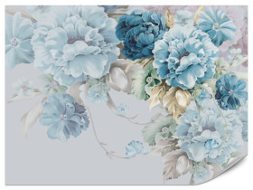 Produkt: Fototapeta Niebieskie Peonie do Salonu i Sypialni 250x175cm