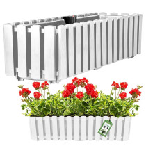 Skrzynka ogrodowa BOARDEE FENCYCASE biała 58 cm