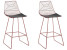 Inny kolor wybarwienia: 2 krzesła kuchenne do jadalni metalowe złoty róż