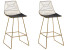 Inny kolor wybarwienia: 2 krzesła kuchenne do jadalni metalowe złoty