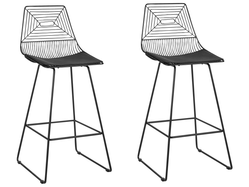 2 krzesła kuchenne do jadalni metalowe czarny, 693945