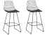 Inny kolor wybarwienia: 2 krzesła kuchenne do jadalni metalowe czarny