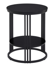 STOLIK KAWOWY DO SALONU SYPIALNI POKOJU FI50 CM CZARNY WYSOKI 60CM LOFT
