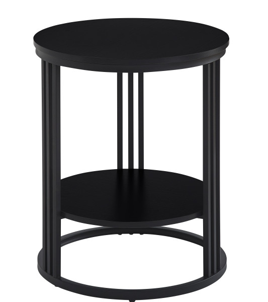 STOLIK KAWOWY DO SALONU SYPIALNI POKOJU FI50 CM CZARNY WYSOKI 60CM LOFT, 6963160