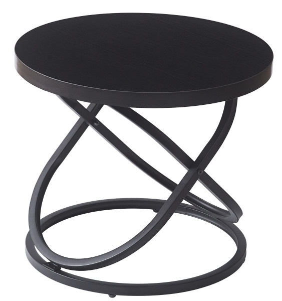 STOLIK KAWOWY DO SALONU OKRĄGŁY NOWOCZESNY DESIGN GALAXY MAX fi60 cm CZARNY, 6963161
