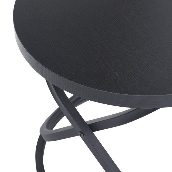 STOLIK KAWOWY DO SALONU OKRĄGŁY NOWOCZESNY DESIGN GALAXY MAX fi60 cm CZARNY, 6963163