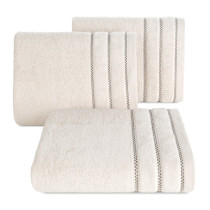 Ręcznik Dona 30x50 03 beżowy z welurową bordiurą frotte 500 g/m2