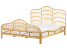 Inny kolor wybarwienia: Łóżko 180 x 200 cm rattan wezgłowie jasne drewno