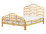 Inny kolor wybarwienia: Łóżko 140 x 200 cm rattan wezgłowie jasne drewno