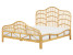 Inny kolor wybarwienia: Łóżko 160 x 200 cm rattan wezgłowie jasne drewno