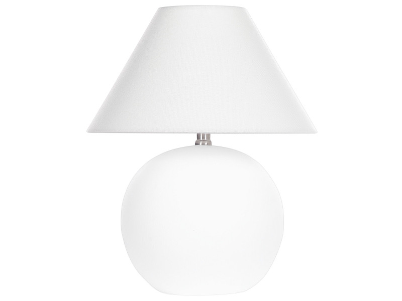 Lampa stołowa nocna ceramiczna 41 cm biały, 705785