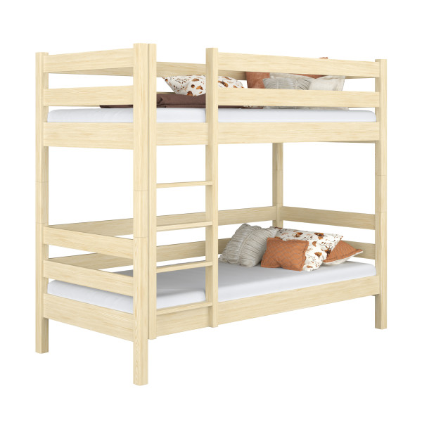 Drewniane łóżko piętrowe N01 80x180, 712643