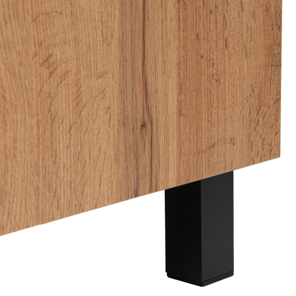 Zestaw do Łazienki 60cm Szafka z Umywalką Słupek 40cm Dąb Wotan, 7142157