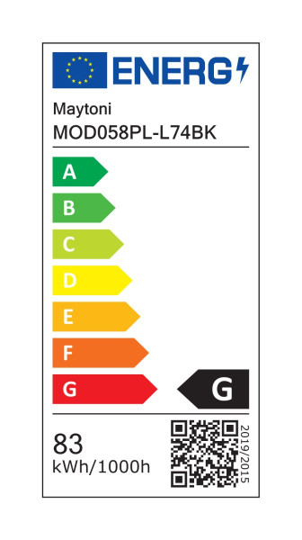 Lampa wisząca RIM czarno-biała LED 83W 3000-4000K 7000lm Maytoni, 7159123