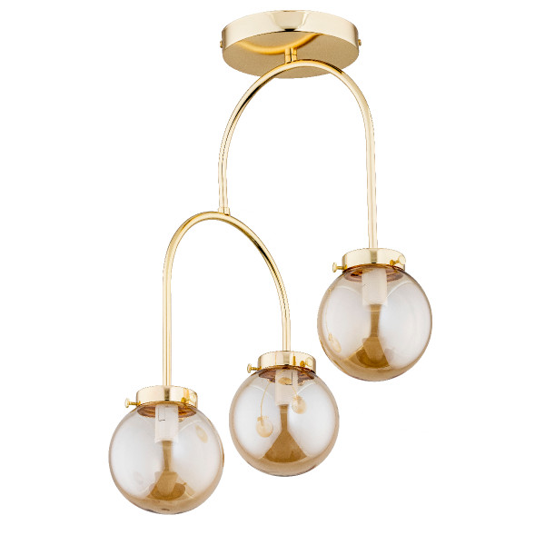 Lampa wisząca REVE zwisające ramiona mosiężno-złota 3xE14x10W IP20 Alfa, 7160008