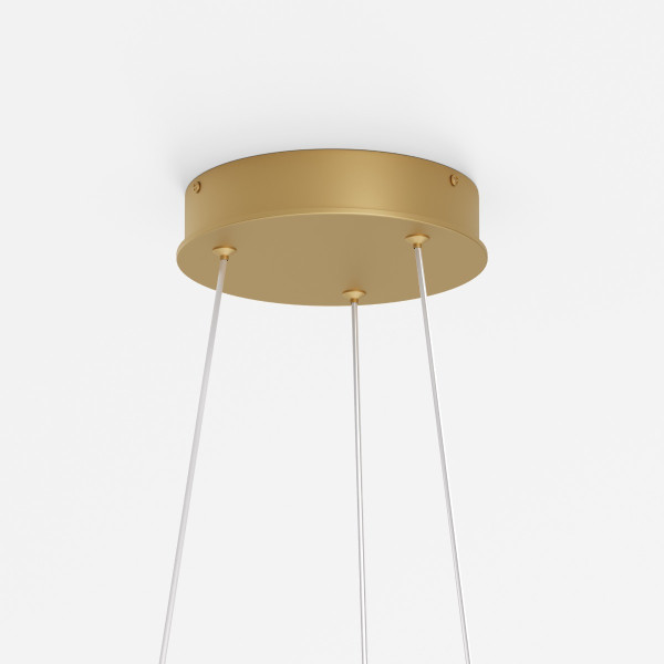 Lampa wisząca RIM mosiężno-biała LED 51W 3000-4000K 4335lm Maytoni, 7160094