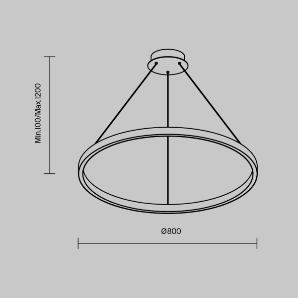 Lampa wisząca RIM mosiężno-biała LED 51W 3000-4000K 4335lm Maytoni, 7160095
