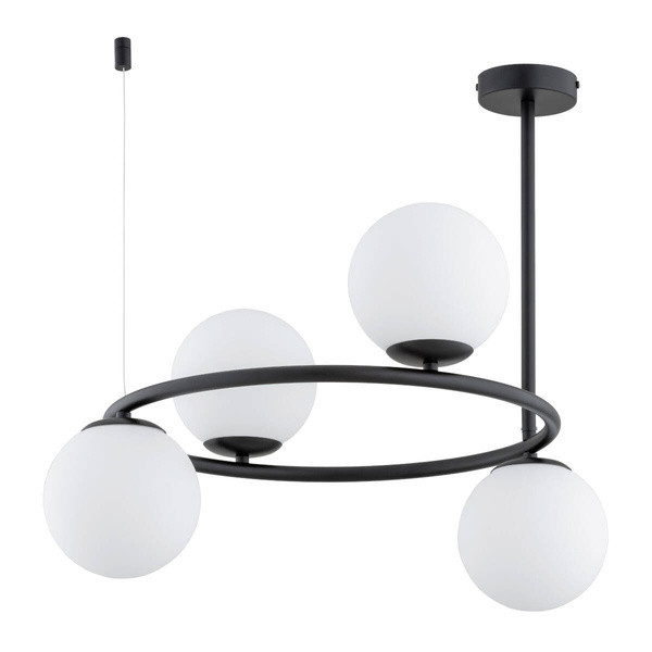 Lampa wisząca RINGO czarna 4xE14x10W wym:51x54x54cm IP20 Alfa, 7161086