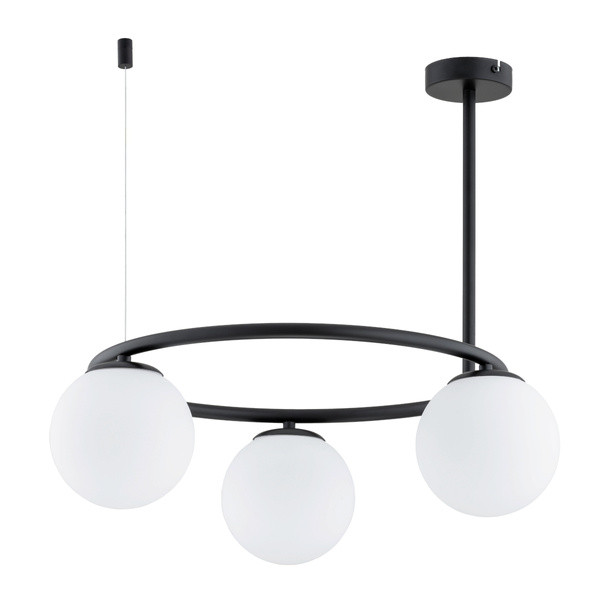 Lampa wisząca RINGO czarna 3xE14x10W wym:51x54x54cm IP20 Alfa, 7161120