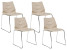 Inny kolor wybarwienia: Zestaw 4 krzeseł do jadalni plastikowy beżowy