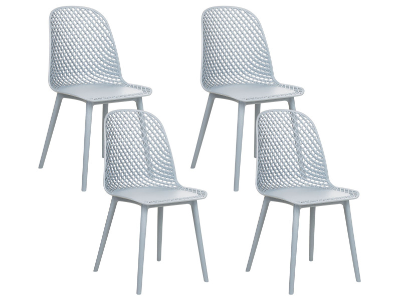 Zestaw 4 krzeseł błękitny styl nowoczesny, 716832