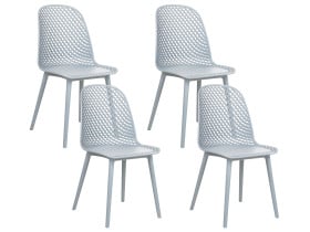 Zestaw 4 krzeseł błękitny styl nowoczesny
